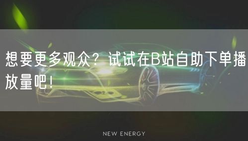 想要更多观众?试试在B站自助下单播放量吧!
