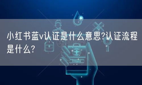 小红书蓝v认证是什么意思?认证流程是什么?