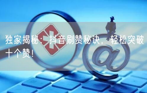 独家揭秘：抖音刷赞秘诀，轻松突破十个赞！