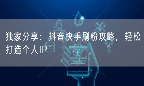 独家分享：抖音快手刷粉攻略，轻松打造个人IP