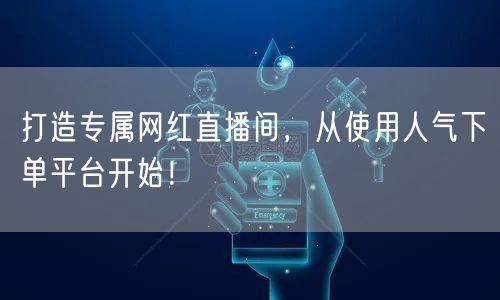 打造专属网红直播间，从使用人气下单平台开始！