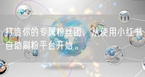 打造你的专属粉丝团，从使用小红书自助刷粉平台开始。