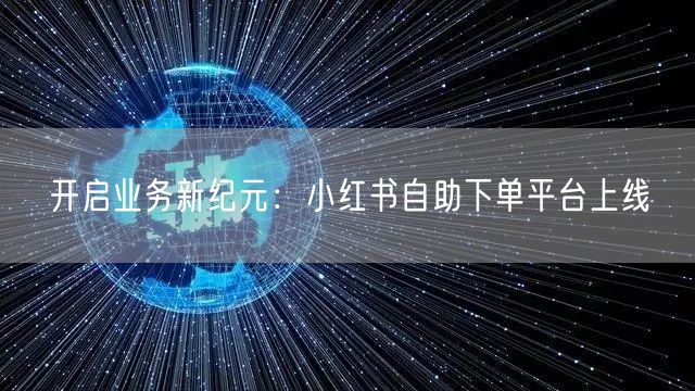 开启业务新纪元：小红书自助下单平台上线