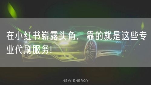 在小红书崭露头角，靠的就是这些专业代刷服务!