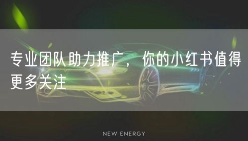 专业团队助力推广，你的小红书值得更多关注