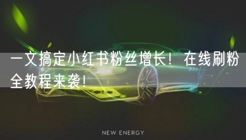 一文搞定小红书粉丝增长！在线刷粉全教程来袭！