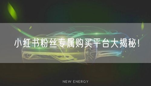 小红书粉丝专属购买平台大揭秘！