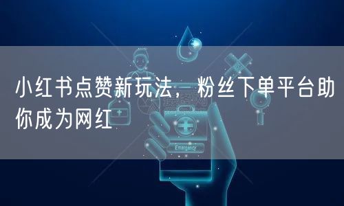 小红书点赞新玩法，粉丝下单平台助你成为网红