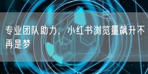 专业团队助力，小红书浏览量飙升不再是梦