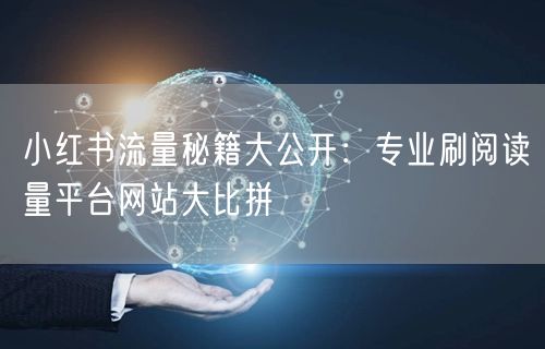 小红书流量秘籍大公开：专业刷阅读量平台网站大比拼