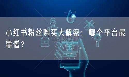 小红书粉丝购买大解密:哪个平台最靠谱?