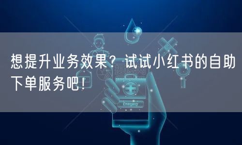 想提升业务效果?试试小红书的自助下单服务吧!