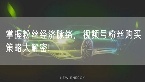 掌握粉丝经济脉络，视频号粉丝购买策略大解密!