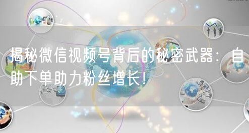 揭秘微信视频号背后的秘密武器：自助下单助力粉丝增长！